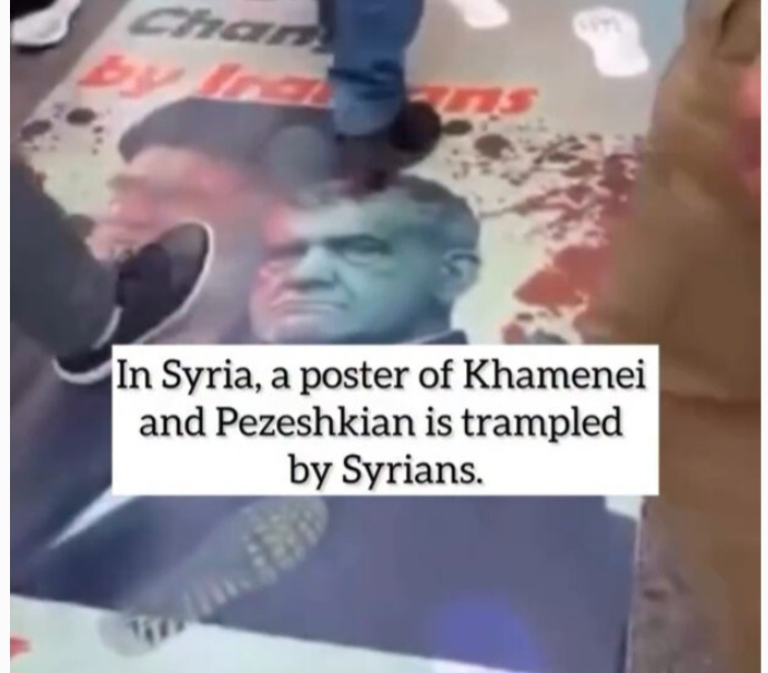 خامنه‌ای ضحاک، پزشکیان مزدور؛ لگدمال‌شده زیر پای مردم سوریه